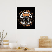 Darts - Ich spiele Darts wie ein Mädchen Poster (Küche)
