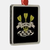 Darts - Ich würde diesen Bullseye treffen Ornament Aus Metall (Rechts)