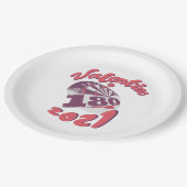 Darts ist mein Valentine 2021 Pappteller (Schrägansicht)