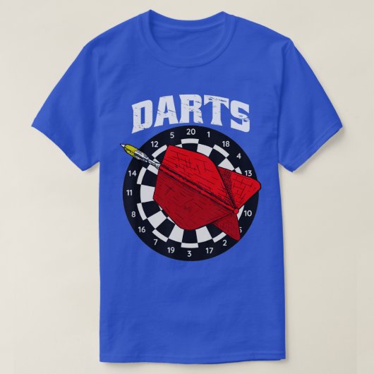 Darts Jersey für Dartspieler mit Dart und Dartboa T-Shirt (Design vorne)