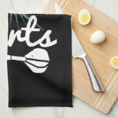 Darts - Lasst uns Darts spielen Geschirrtuch (Viertel Falte)