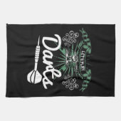 Darts - Lasst uns Darts spielen Geschirrtuch (Horizontal)