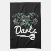 Darts - Lasst uns Darts spielen Geschirrtuch (Vertikal)