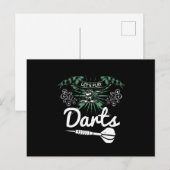 Darts - Lasst uns Darts spielen Postkarte (Vorne/Hinten)
