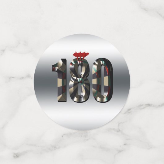 Darts Legend, das perfekte Ergebnis, Konfetti (Klein Vorderseite)