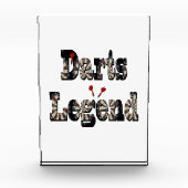 Darts Legend ist das Wort. Fotoblock (Vorderseite)