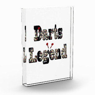 Darts Legend ist das Wort. Fotoblock