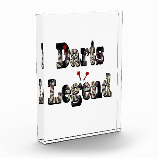 Darts Legend ist das Wort. Fotoblock (Links)