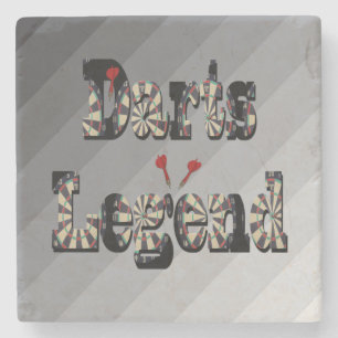 Darts Legend Picture Logo, Steinuntersetzer