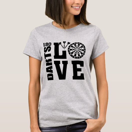 Darts Liebe T-Shirt (Vorderseite)