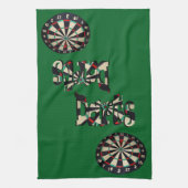 Darts-Logo mit Dartboard, Geschirrtuch (Vertikal)