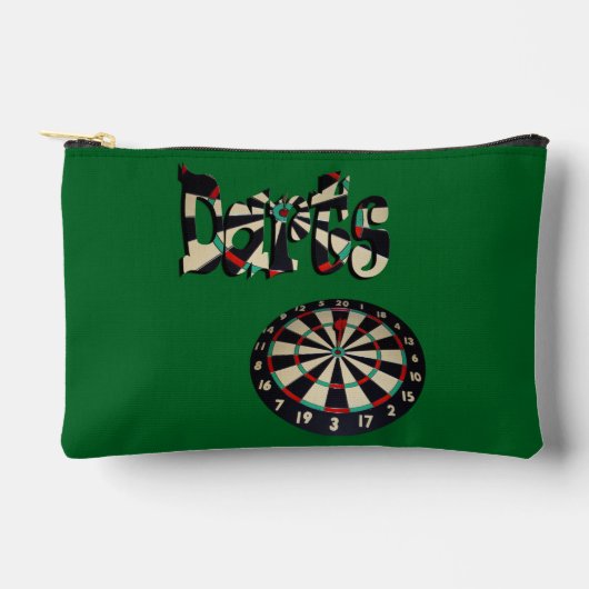 Darts-Logo mit Dartboard, Zubehörtasche (Vorderseite)
