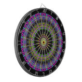 Darts Mandala - Neon 2 Dartscheibe (Vorderseite Links)