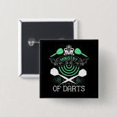 Darts - Ministerium des Dartsspiels Button (Vorne & Hinten)