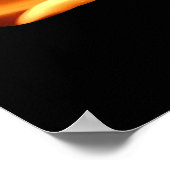 Darts mit goldenem Dart in Flammen mit stilvollem  Poster (Ecke)