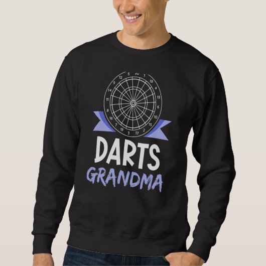 Darts Oma Hobby Dart Player Großmutter Nan Sweatshirt (Vorderseite)