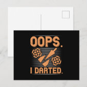 Darts - Oops I Dark Postkarte (Vorne/Hinten)