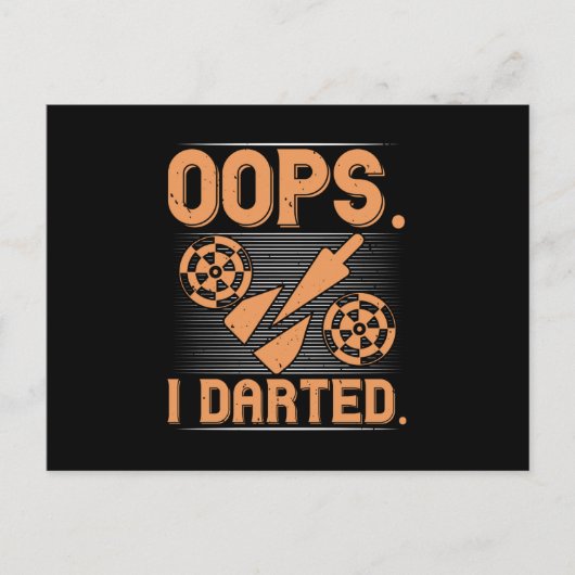 Darts - Oops I Dark Postkarte (Vorderseite)