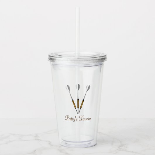 Darts Personalisiert Acryltrinkbecher (Vorderseite)