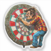Darts Player Aufkleber (Vorderseite)