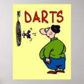 Darts Player Cartoon Poster (Vorne)