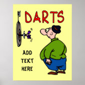 Darts Player Cartoon Poster (Vorne)