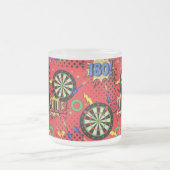 Darts Player Comic Book Speech Bubbles Mattglastasse (Mittel)