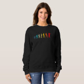 Darts Player Evolution Retro Colors Darts Player Sweatshirt (Vorne ganz)