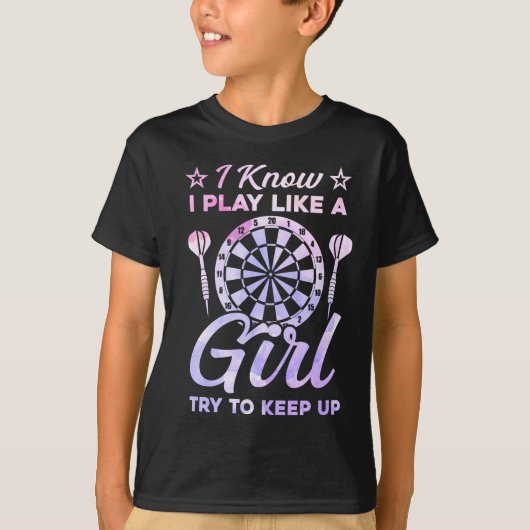 Darts Player Girl Dartboard Queen Dart Women T-Shirt (Vorderseite)