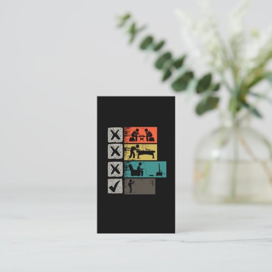 Darts Player Hobby Dart Addicted Dartboard Visitenkarte (Stehend Vorderseite)