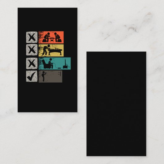 Darts Player Hobby Dart Addicted Dartboard Visitenkarte (Vorne/Hinten)