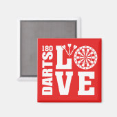 Darts Player, Liebe Darts Magnet (Vorderseite/Rückseite)