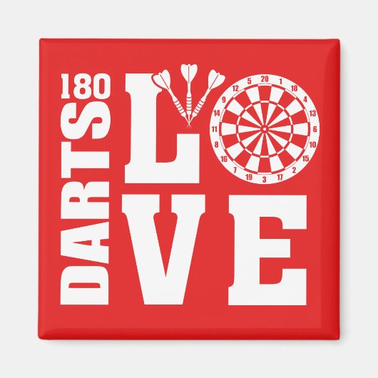 Darts Player, Liebe Darts Magnet (Vorne)