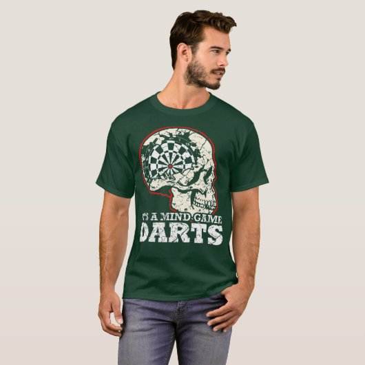 Darts Player Mind Game Skull T-Shirt (Vorne ganz)