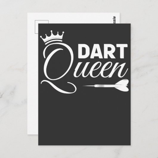 Darts Player Queen Dartboard Dart Girl Postkarte (Vorne/Hinten)
