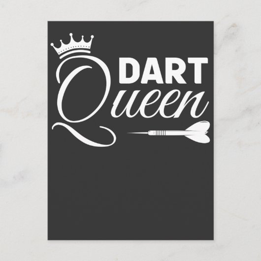 Darts Player Queen Dartboard Dart Girl Postkarte (Vorderseite)