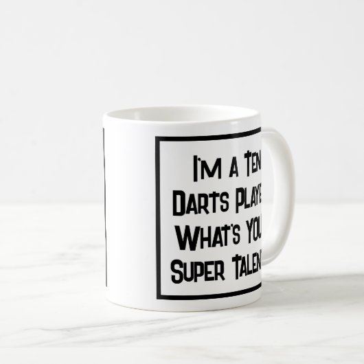 Darts Player Super Talent. Tasse (VorderseiteRechts)