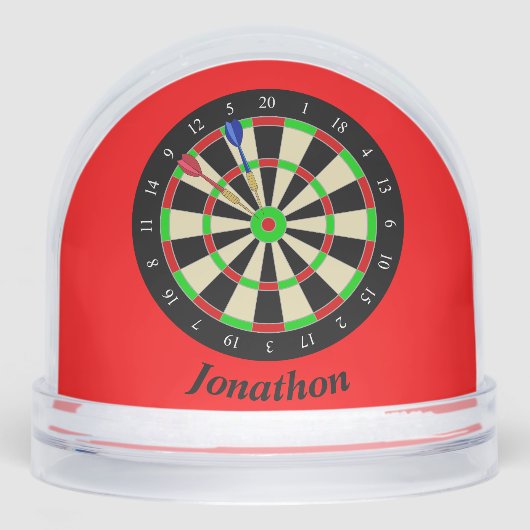 Darts Player Winner Award Champion Schneekugeln (Vorderseite)