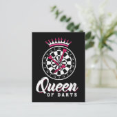 Darts Queen Dartboard Girl Dart Player Postkarte (Stehend Vorderseite)