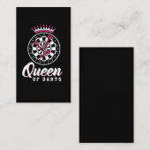 Darts Queen Dartboard Girl Dart Player Visitenkarte (Vorne/Hinten)