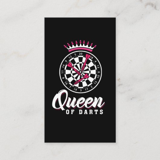 Darts Queen Dartboard Girl Dart Player Visitenkarte (Vorderseite)
