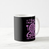 Darts Queen Dartboard Women Dart Player Girl Kaffeetasse (VorderseiteRechts)