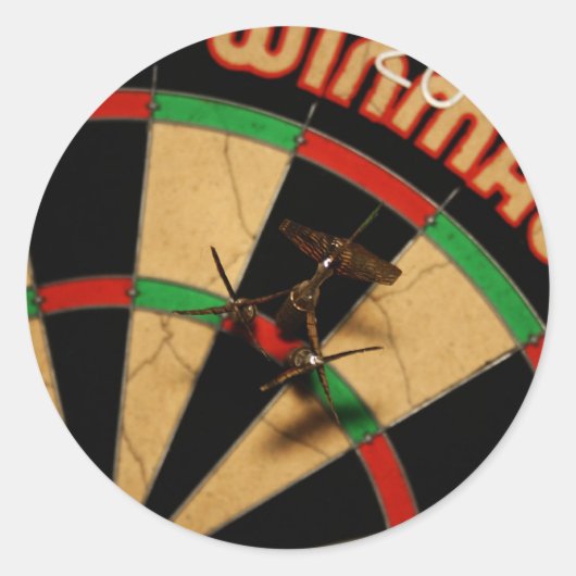Darts Runder Aufkleber (Vorderseite)