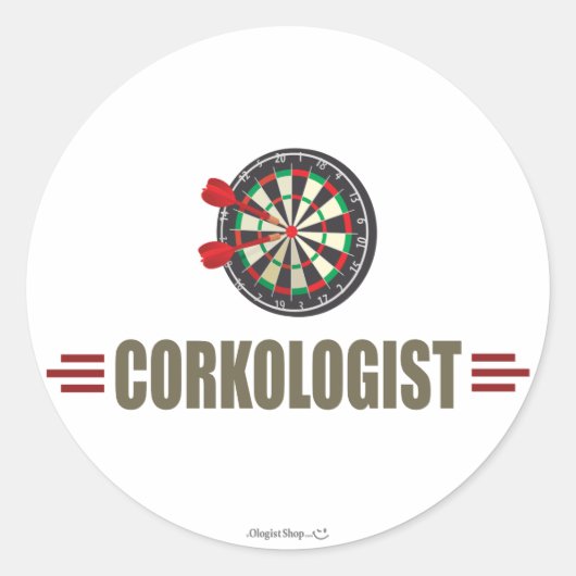 Darts Runder Aufkleber (Vorderseite)