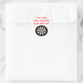 darts runder aufkleber (Tasche)
