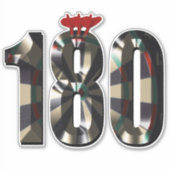 Darts Score 180, Aufkleber (Vorderseite)
