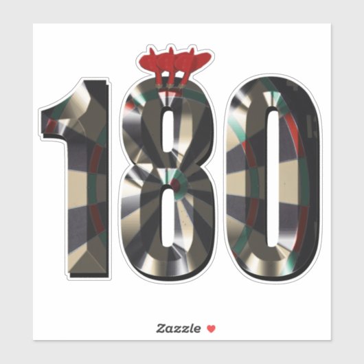 Darts Score 180, Aufkleber (Blatt)