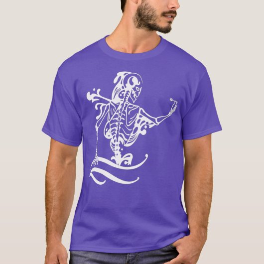 Darts Skeleton Dart Player T-Shirt (Vorderseite)