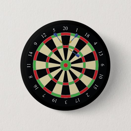 Darts Spieler Gewinner Treble Top 180 Dartboard Button (Vorderseite)