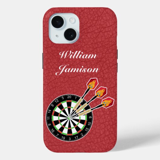 Darts sport with Dartboard and Darts personalize Case-Mate iPhone Hülle (Rückseite)